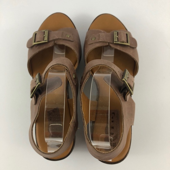 Korks by Kork Ease Anna Mocha Leather Platform Sandals Womens - Picture 6 of 13